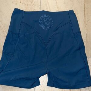 Gymshark blue High-Waisted Training Shorts